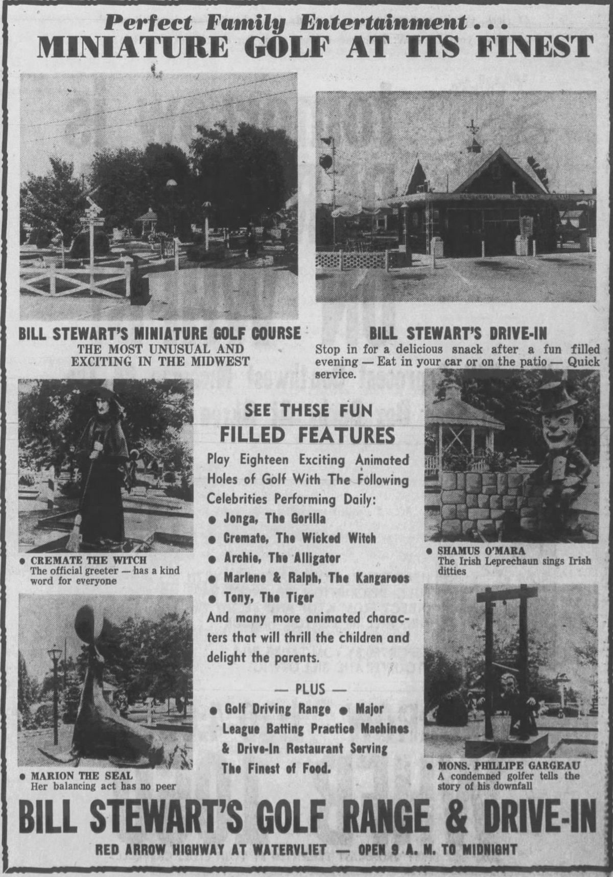 Bill Stewarts Drive-In Restaurant - July 1965 Ad